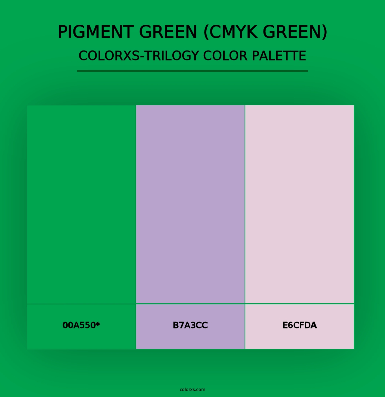 Pigment Green (CMYK Green) - Colorxs Trilogy Palette