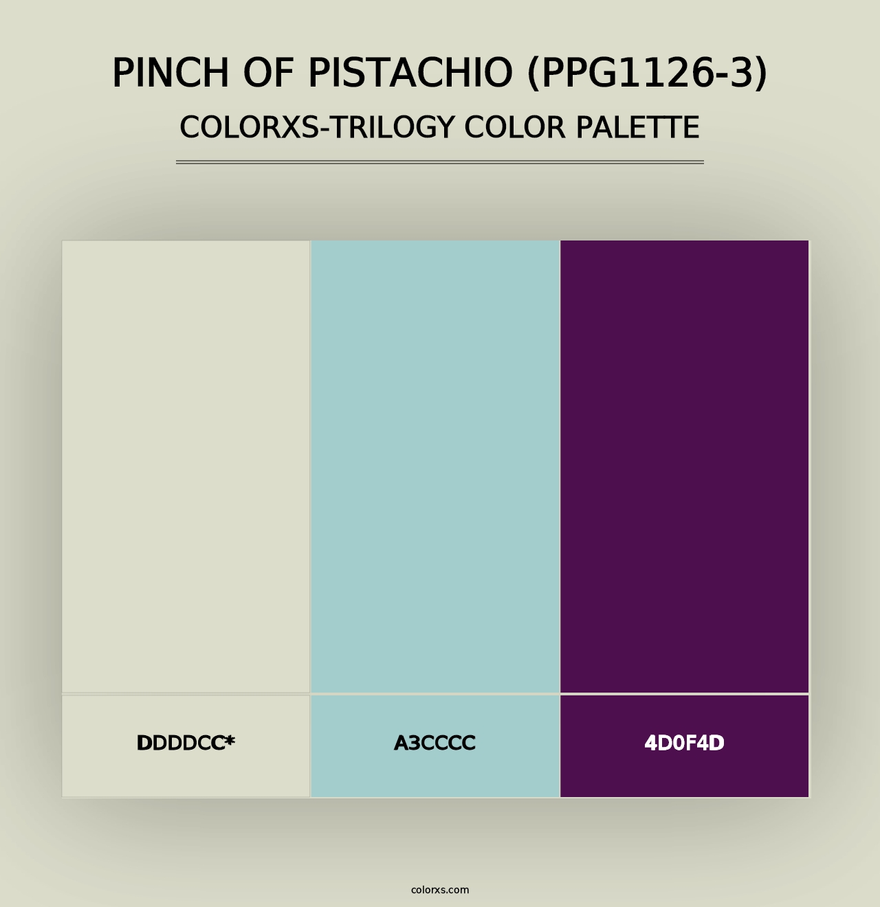 Pinch Of Pistachio (PPG1126-3) - Colorxs Trilogy Palette