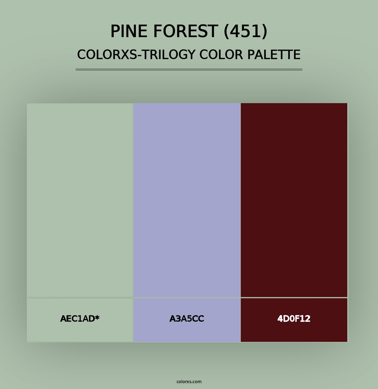 Pine Forest (451) - Colorxs Trilogy Palette