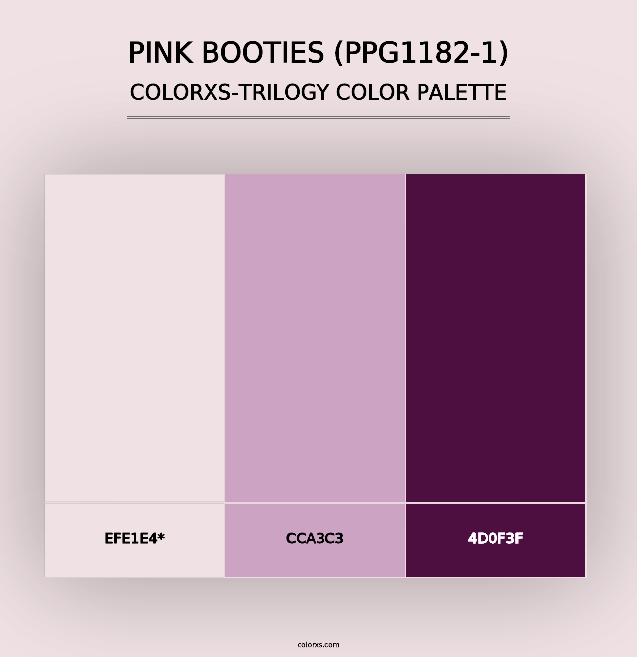 Pink Booties (PPG1182-1) - Colorxs Trilogy Palette