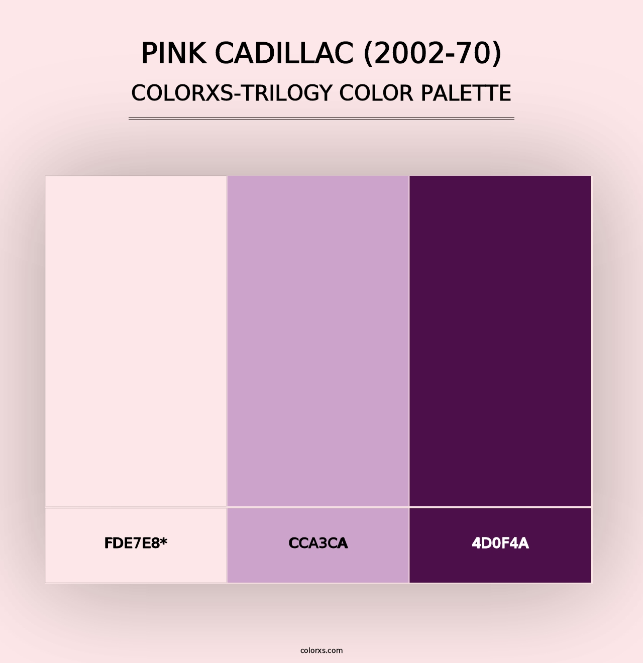 Pink Cadillac (2002-70) - Colorxs Trilogy Palette