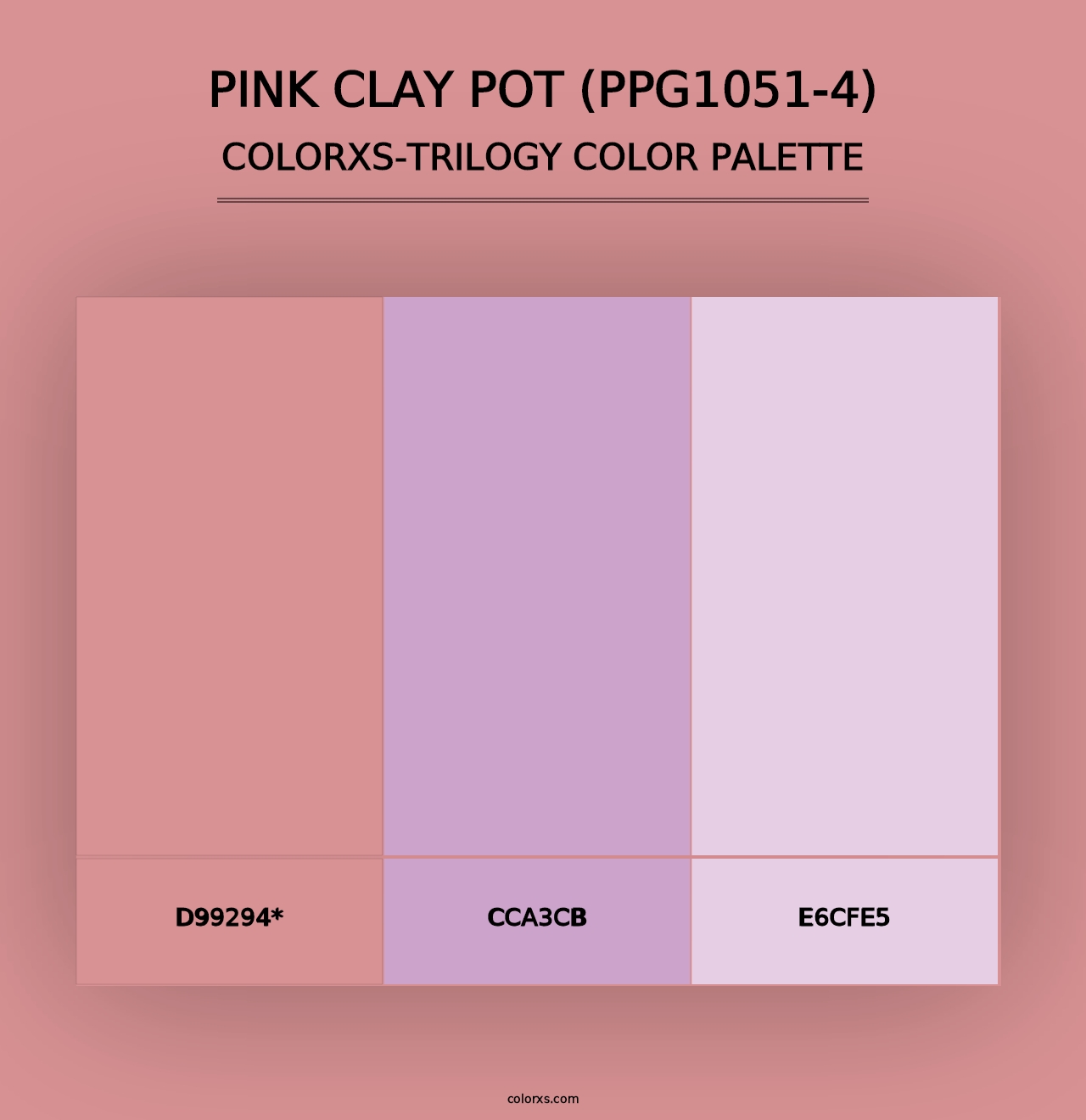 Pink Clay Pot (PPG1051-4) - Colorxs Trilogy Palette