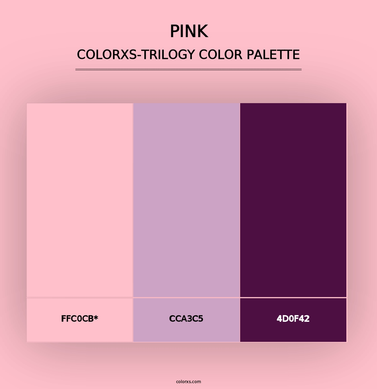 Pink - Colorxs Trilogy Palette