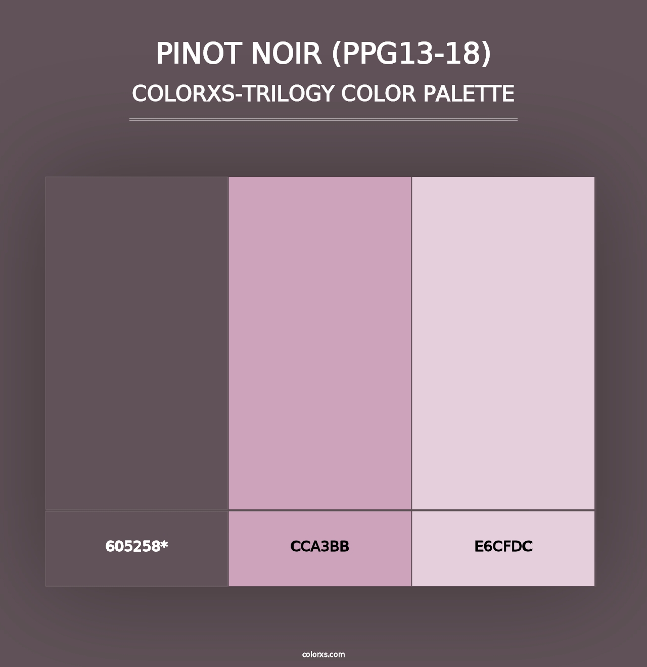 Pinot Noir (PPG13-18) - Colorxs Trilogy Palette