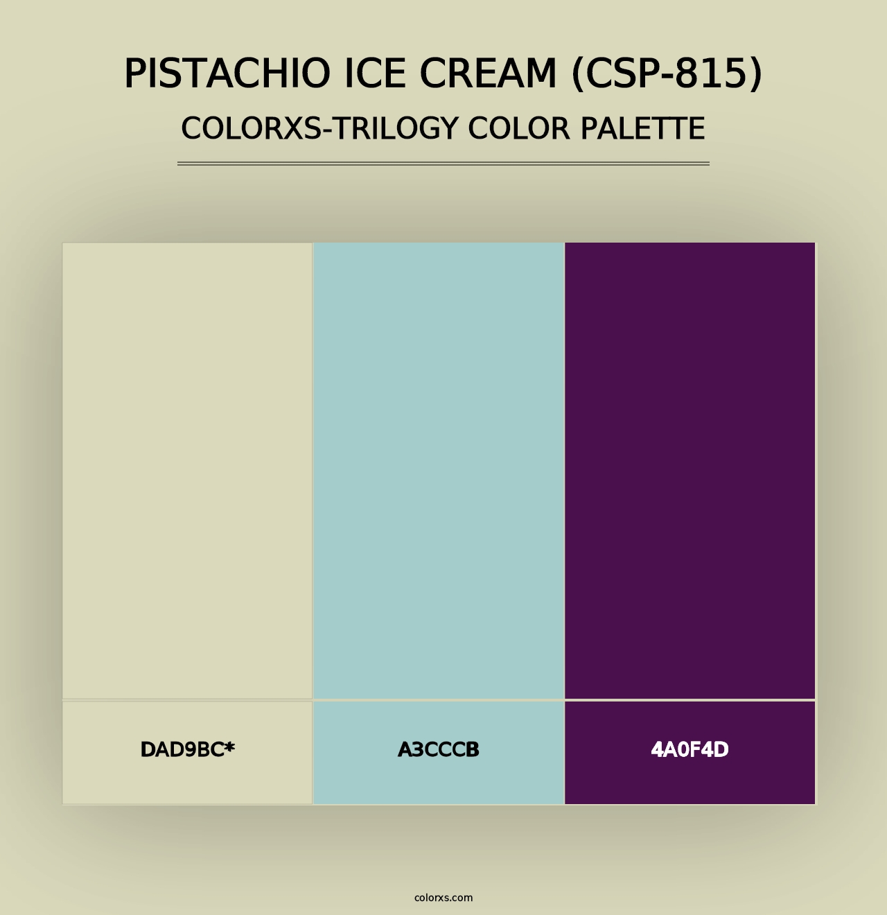 Pistachio Ice Cream (CSP-815) - Colorxs Trilogy Palette