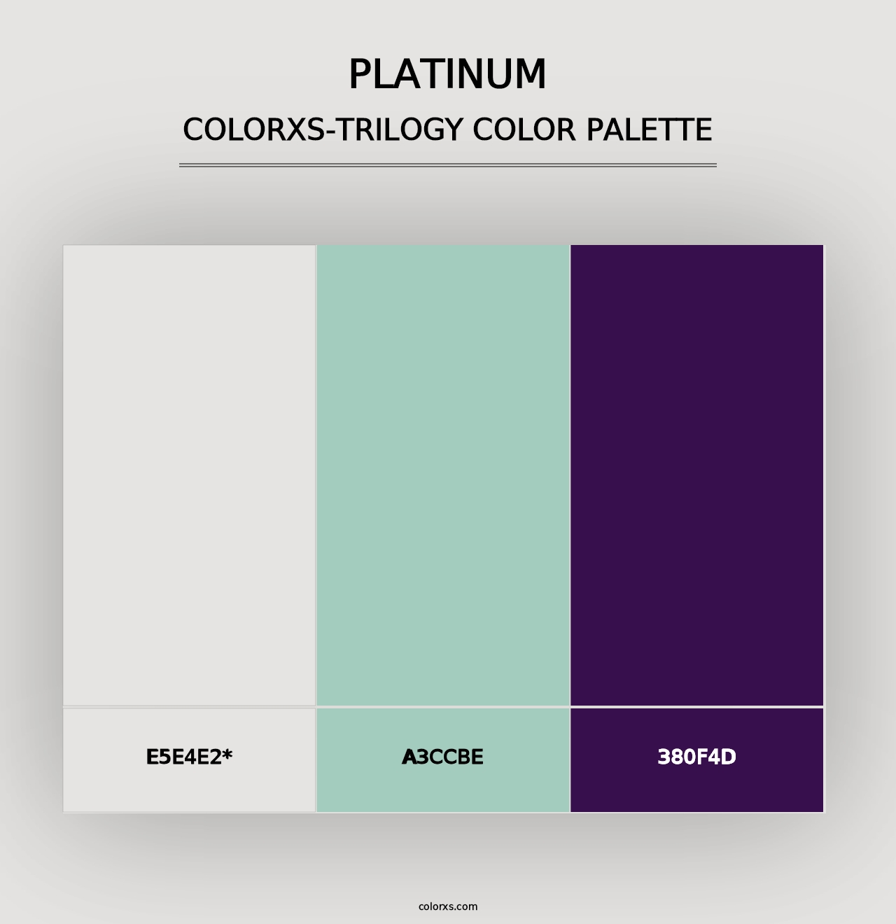 Platinum - Colorxs Trilogy Palette