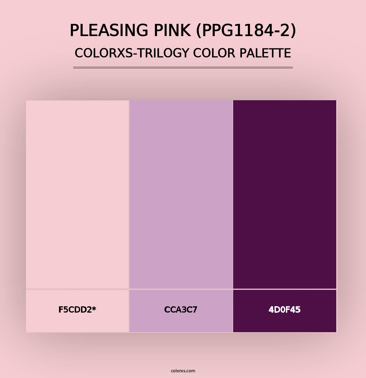 Pleasing Pink (PPG1184-2) - Colorxs Trilogy Palette