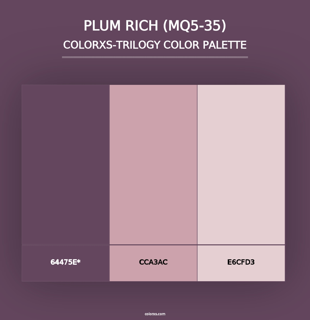 Plum Rich (MQ5-35) - Colorxs Trilogy Palette