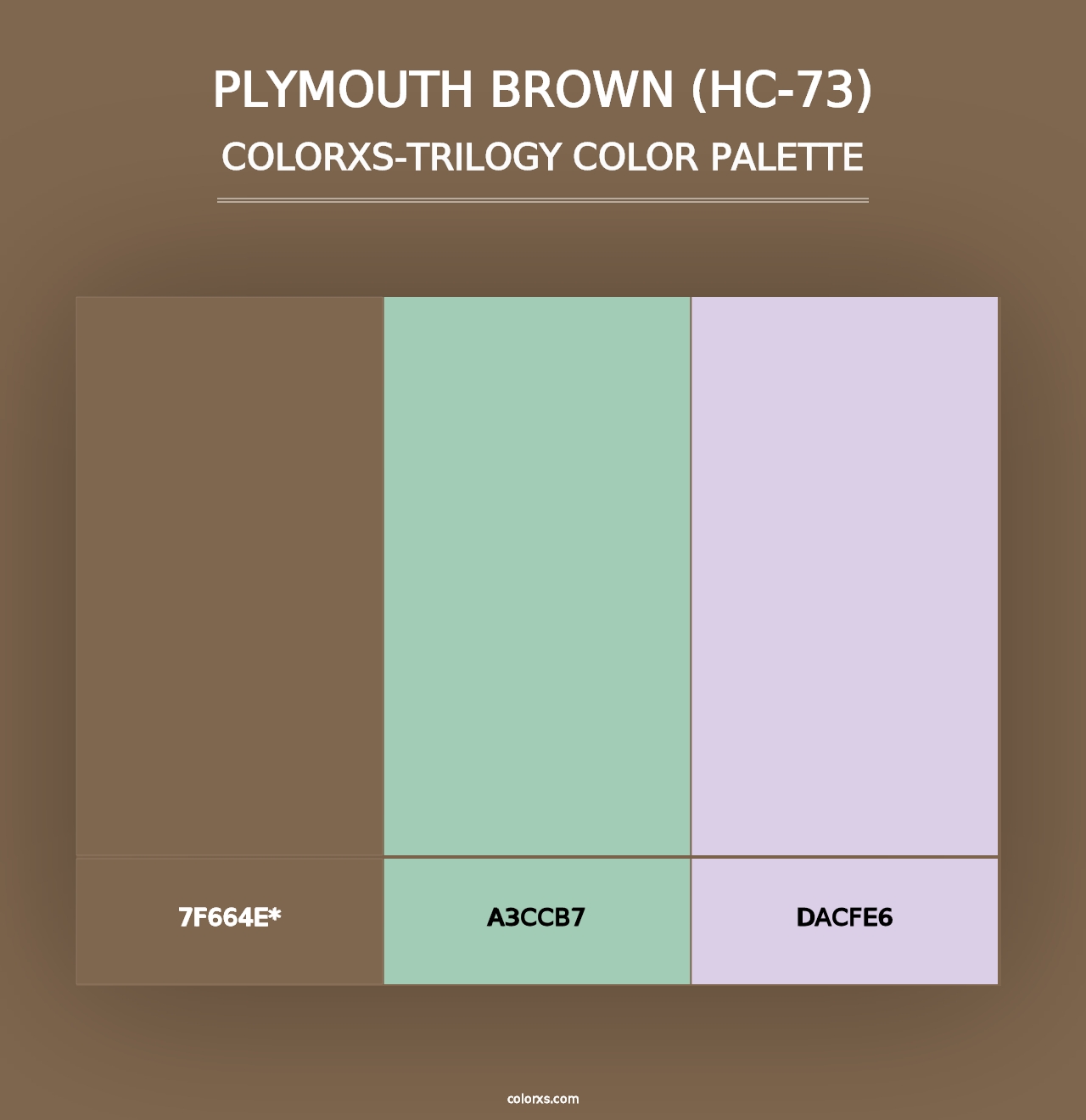 Plymouth Brown (HC-73) - Colorxs Trilogy Palette