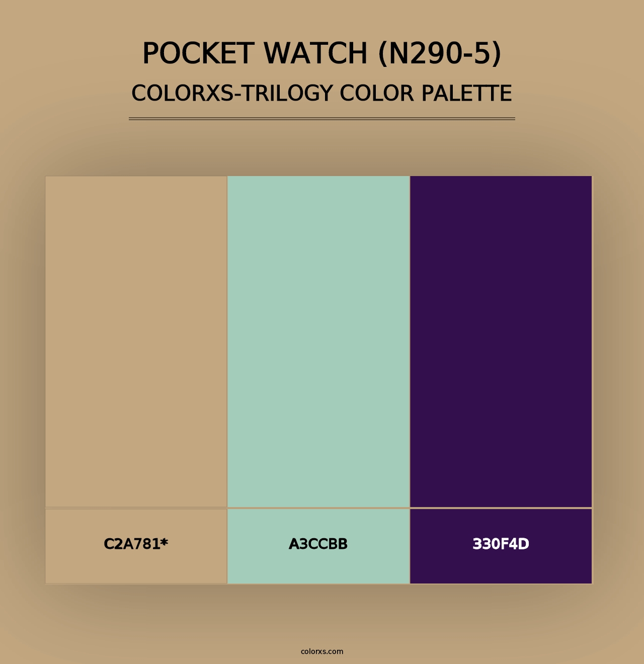 Pocket Watch (N290-5) - Colorxs Trilogy Palette