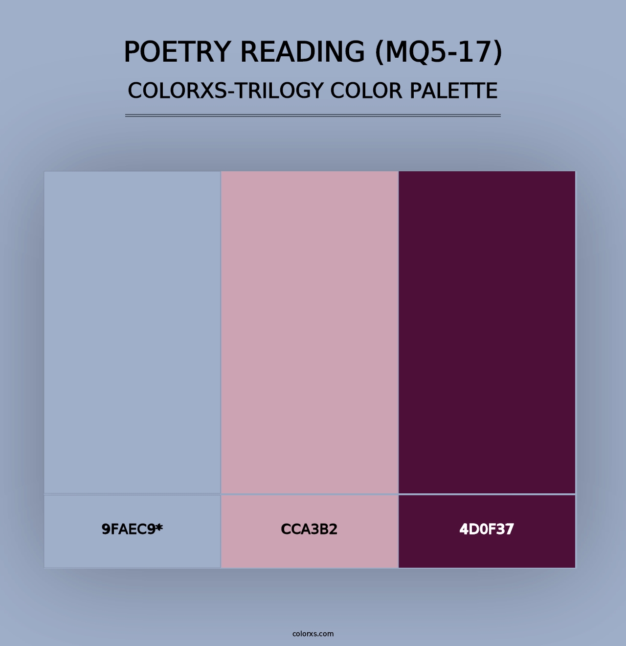 Poetry Reading (MQ5-17) - Colorxs Trilogy Palette