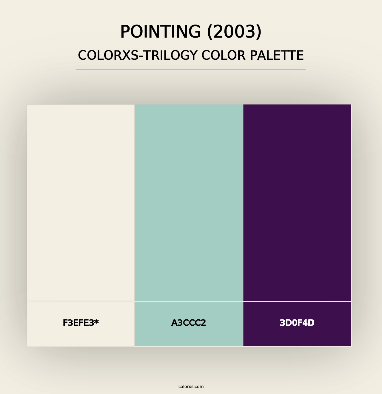 Pointing (2003) - Colorxs Trilogy Palette