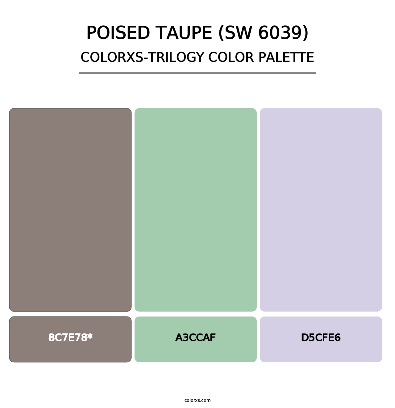 Poised Taupe (SW 6039) - Colorxs Trilogy Palette