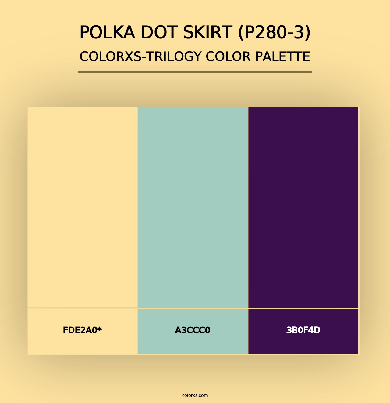 Polka Dot Skirt (P280-3) - Colorxs Trilogy Palette