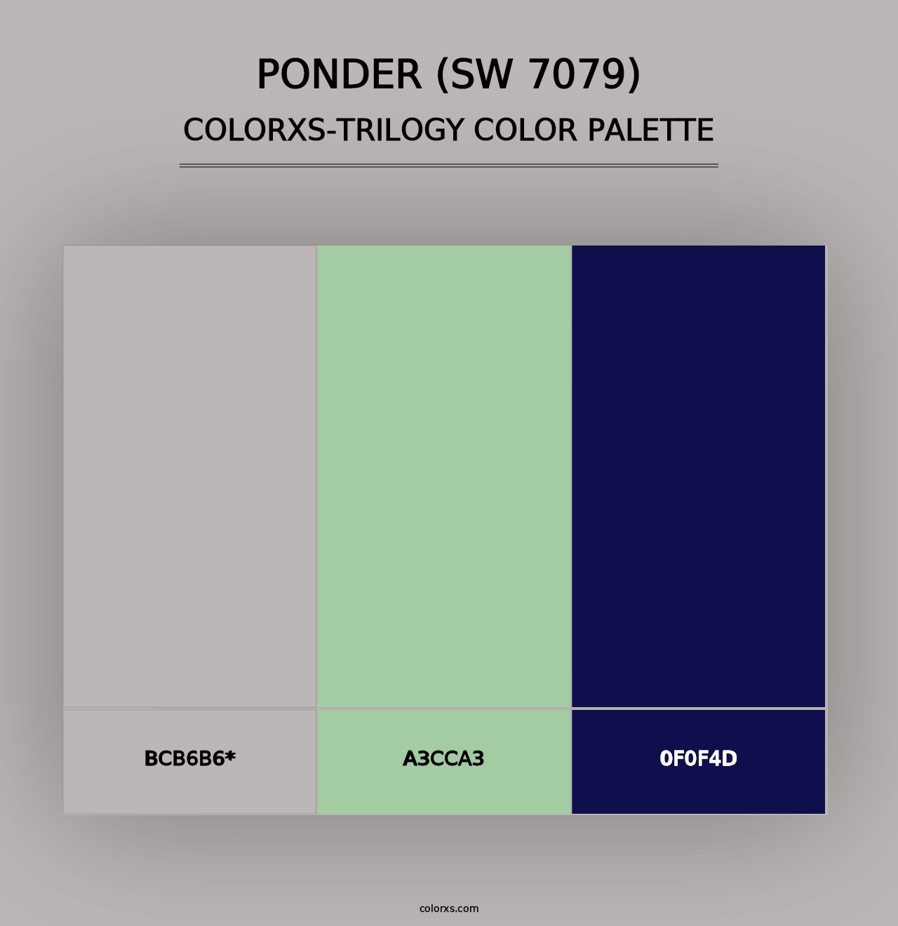 Ponder (SW 7079) - Colorxs Trilogy Palette