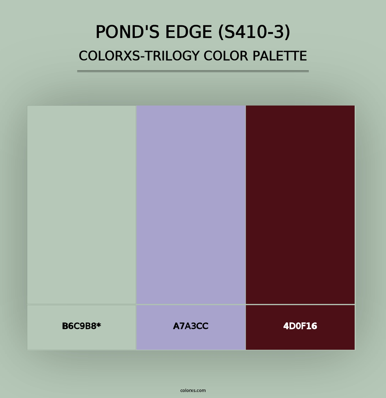 Pond'S Edge (S410-3) - Colorxs Trilogy Palette