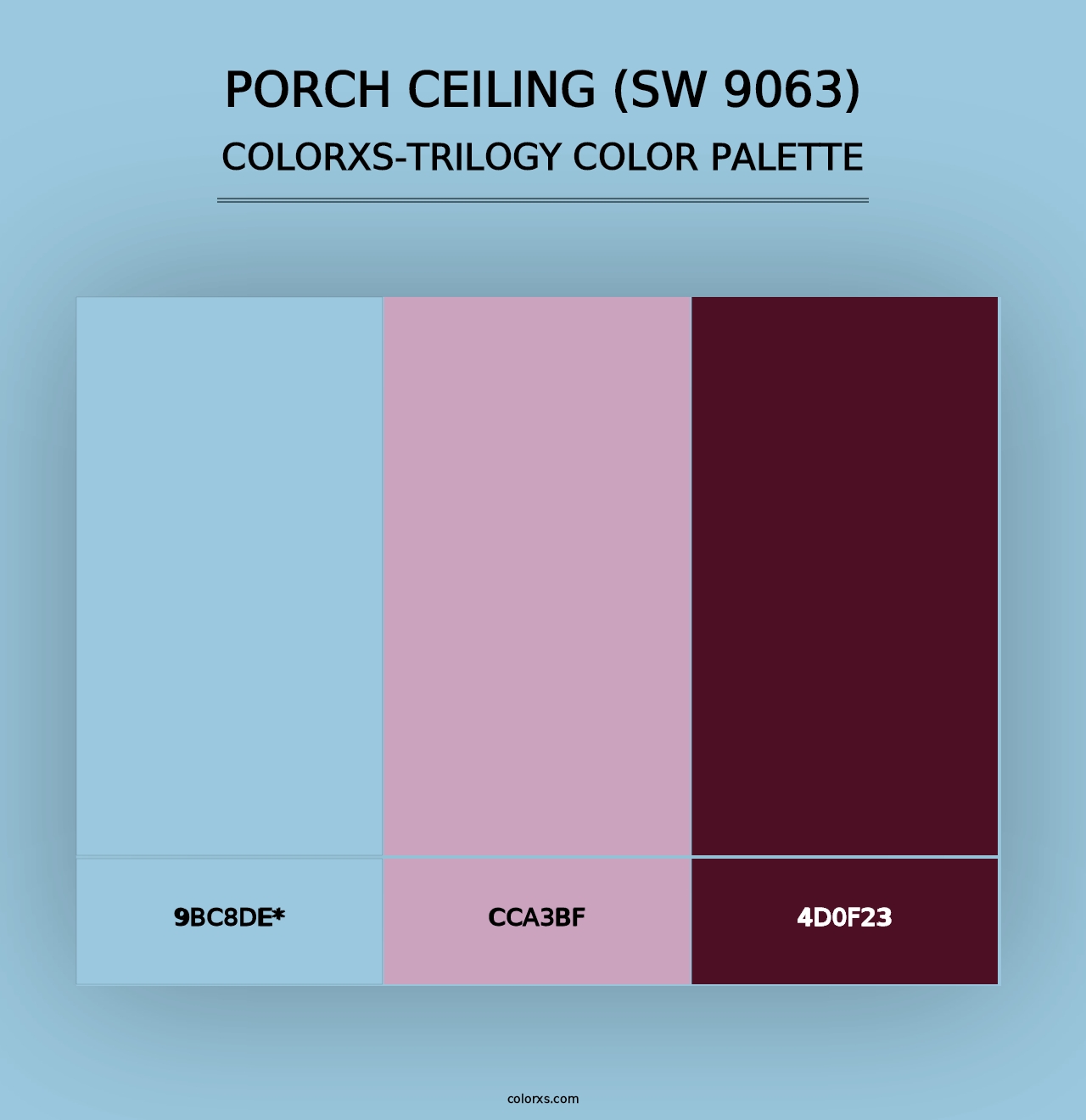 Porch Ceiling (SW 9063) - Colorxs Trilogy Palette