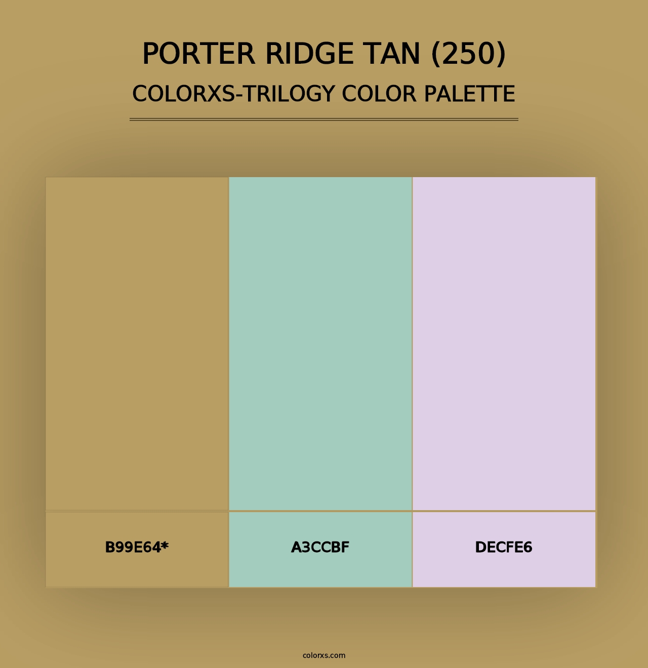 Porter Ridge Tan (250) - Colorxs Trilogy Palette