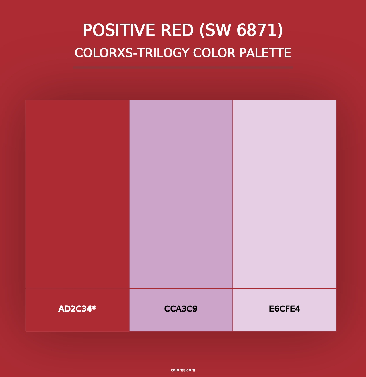 Positive Red (SW 6871) - Colorxs Trilogy Palette