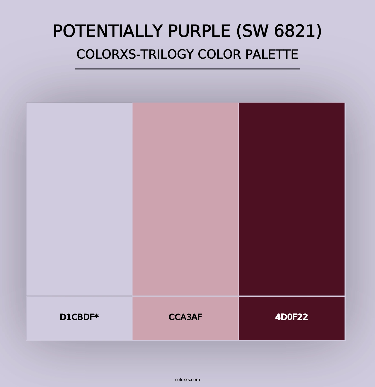 Potentially Purple (SW 6821) - Colorxs Trilogy Palette