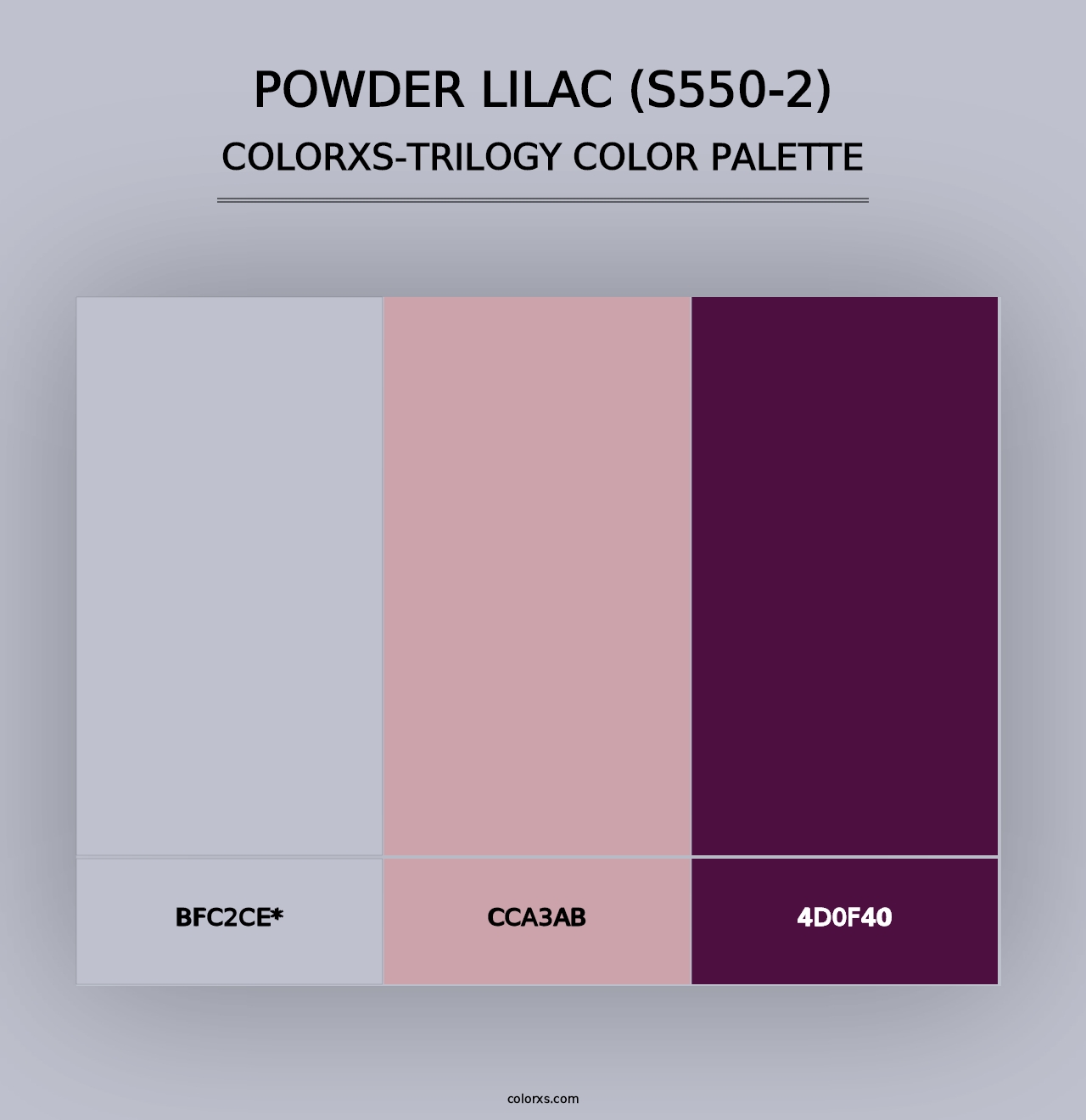 Powder Lilac (S550-2) - Colorxs Trilogy Palette