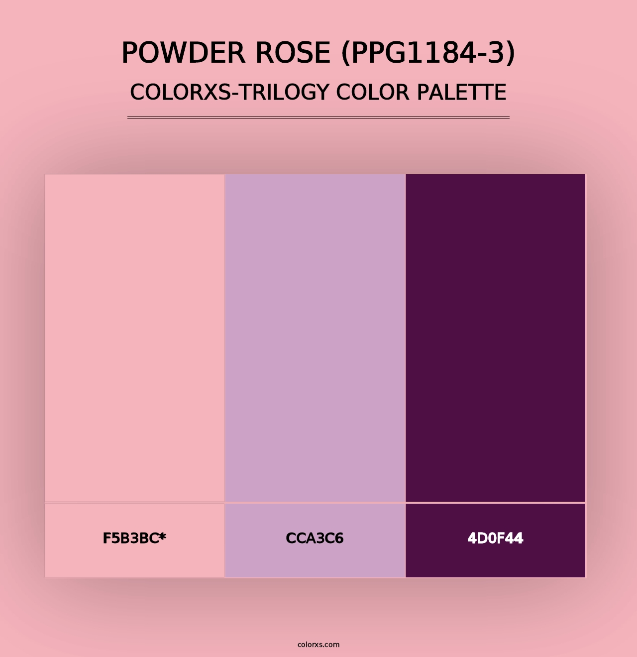 Powder Rose (PPG1184-3) - Colorxs Trilogy Palette