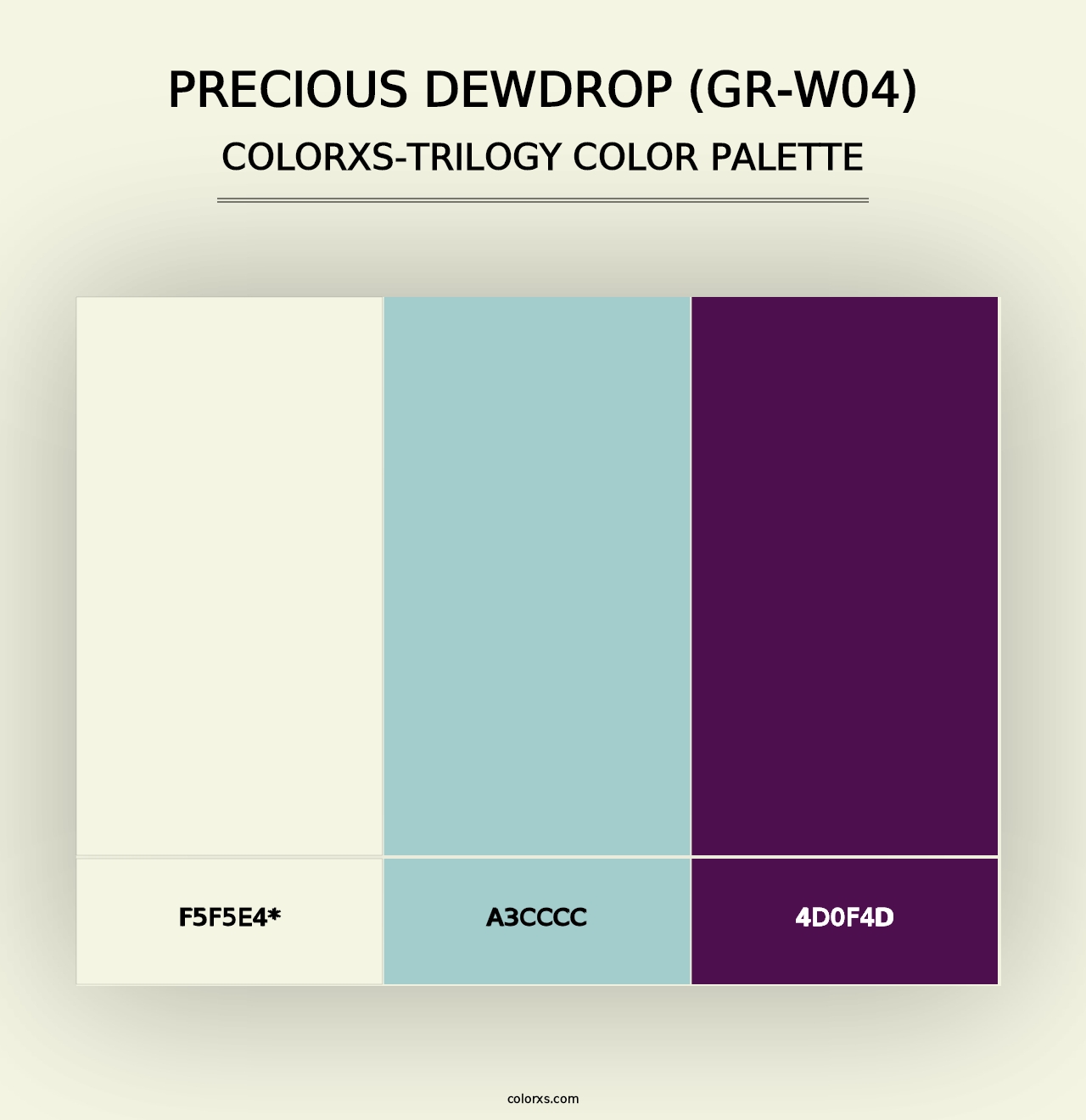 Precious Dewdrop (GR-W04) - Colorxs Trilogy Palette