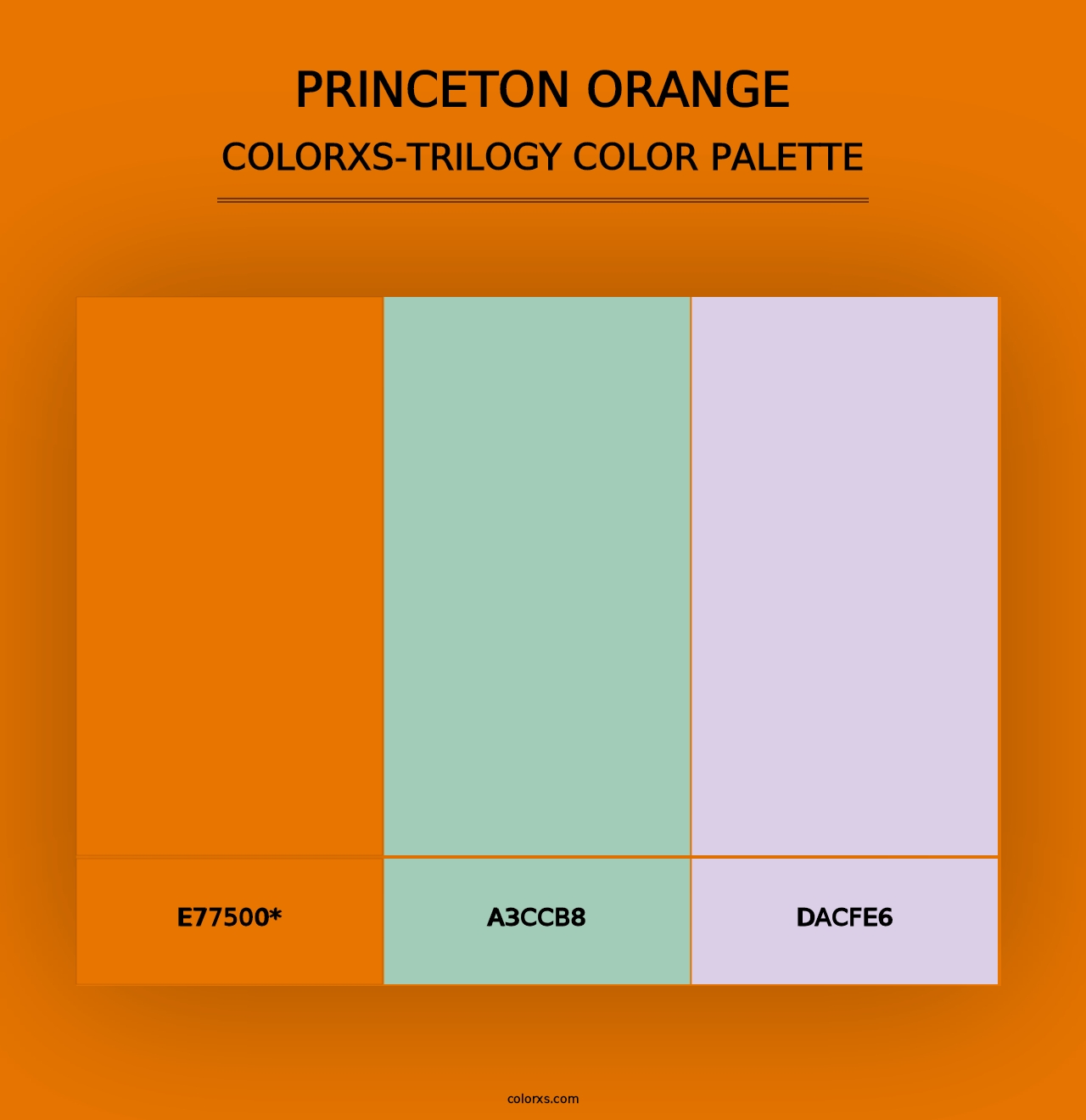 Princeton orange - Colorxs Trilogy Palette