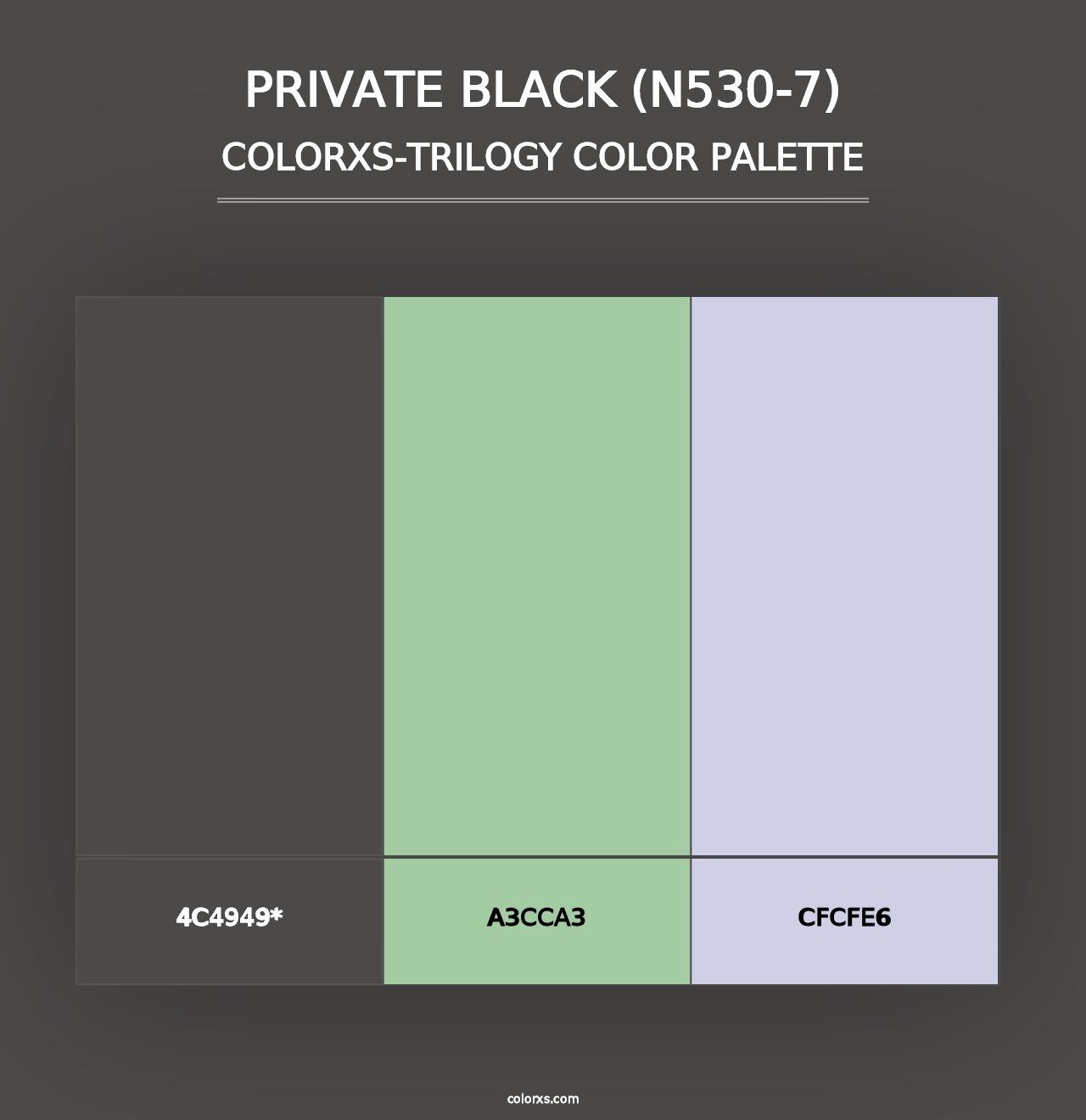 Private Black (N530-7) - Colorxs Trilogy Palette