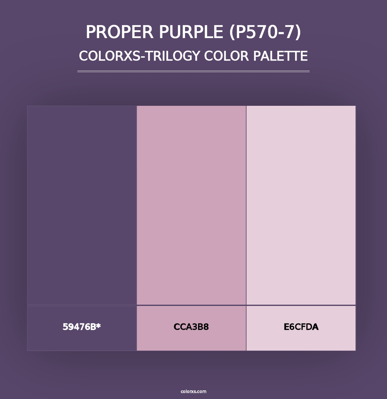 Proper Purple (P570-7) - Colorxs Trilogy Palette