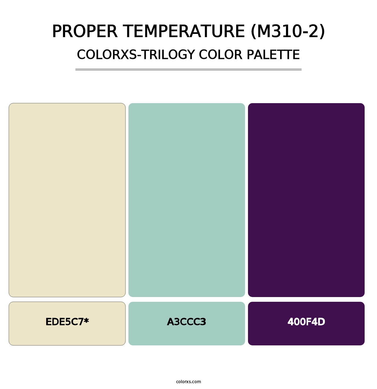 Proper Temperature (M310-2) - Colorxs Trilogy Palette