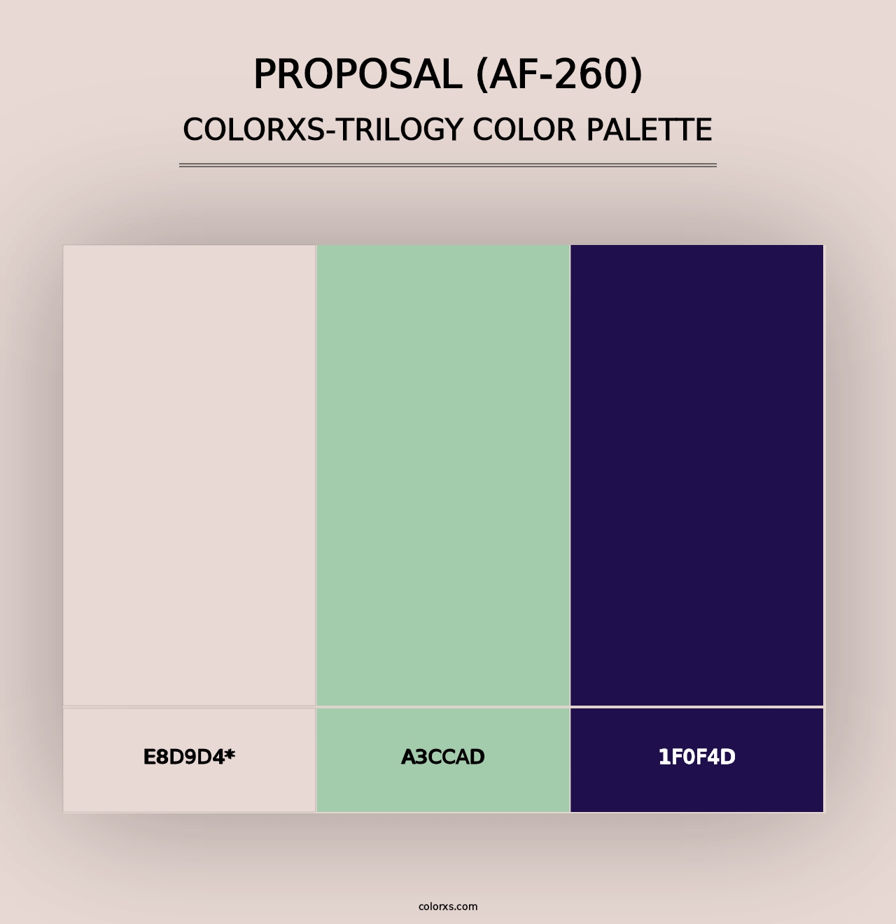 Proposal (AF-260) - Colorxs Trilogy Palette