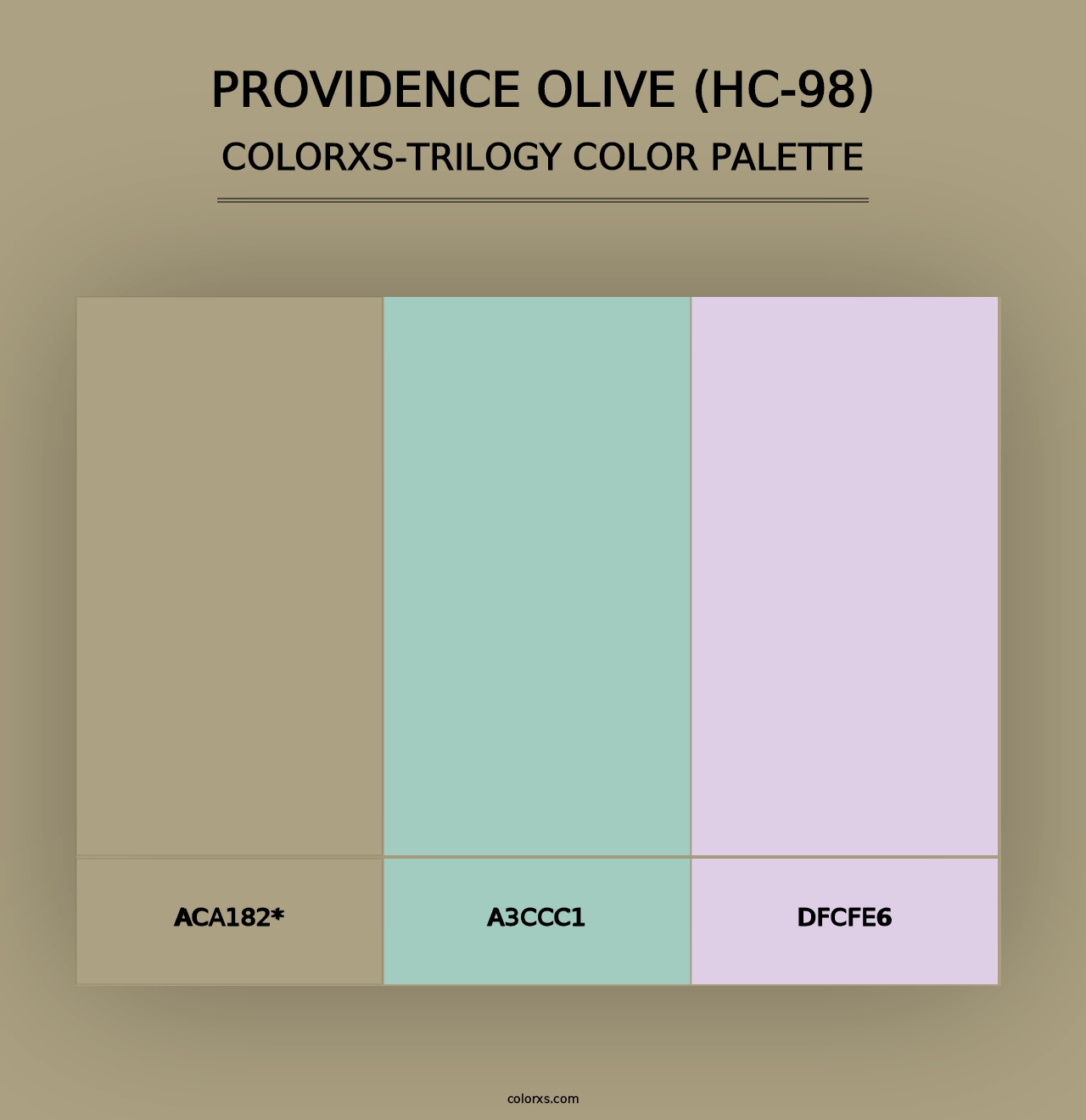 Providence Olive (HC-98) - Colorxs Trilogy Palette