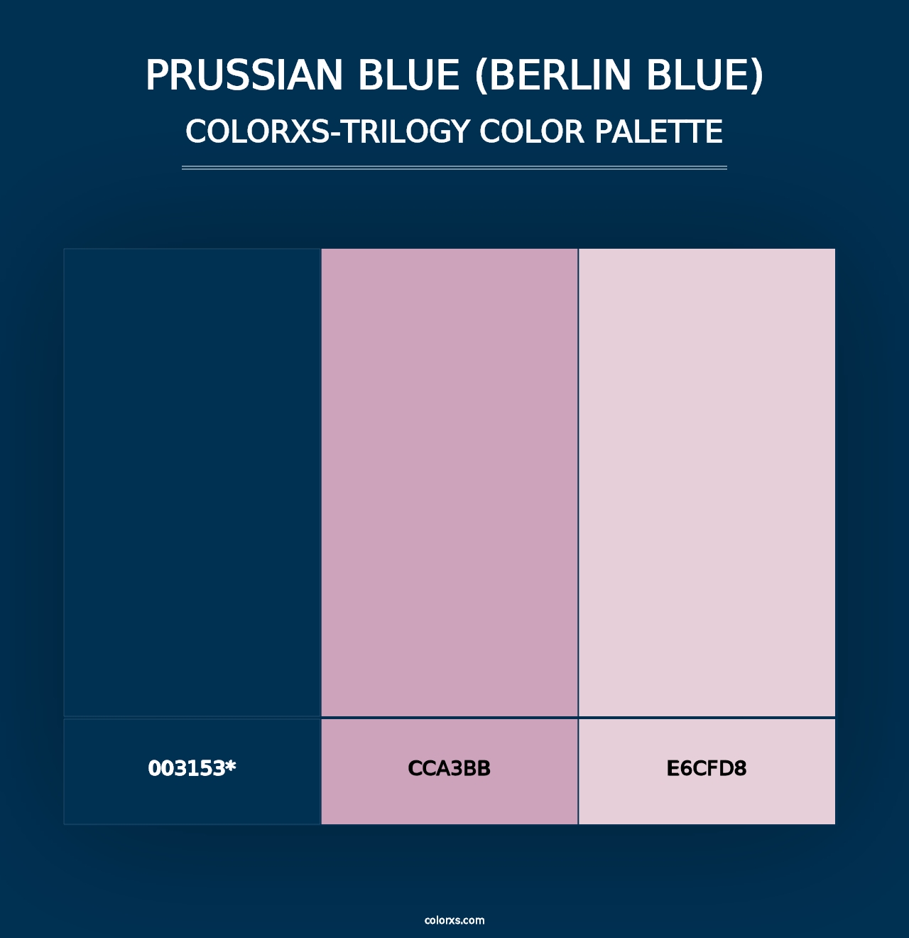 Prussian Blue (Berlin Blue) - Colorxs Trilogy Palette