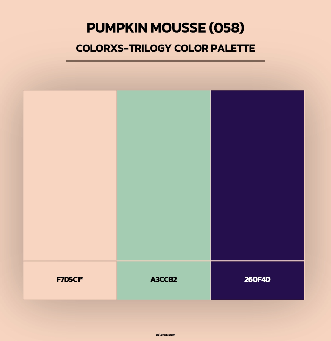 Pumpkin Mousse (058) - Colorxs Trilogy Palette