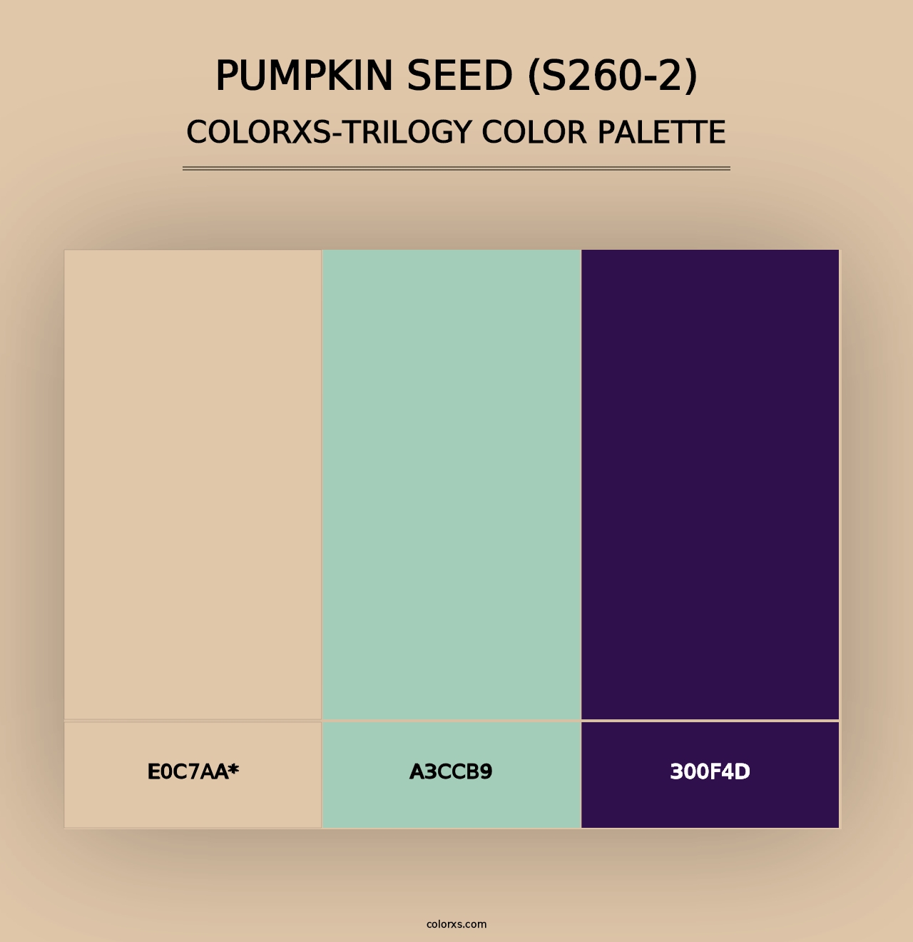 Pumpkin Seed (S260-2) - Colorxs Trilogy Palette