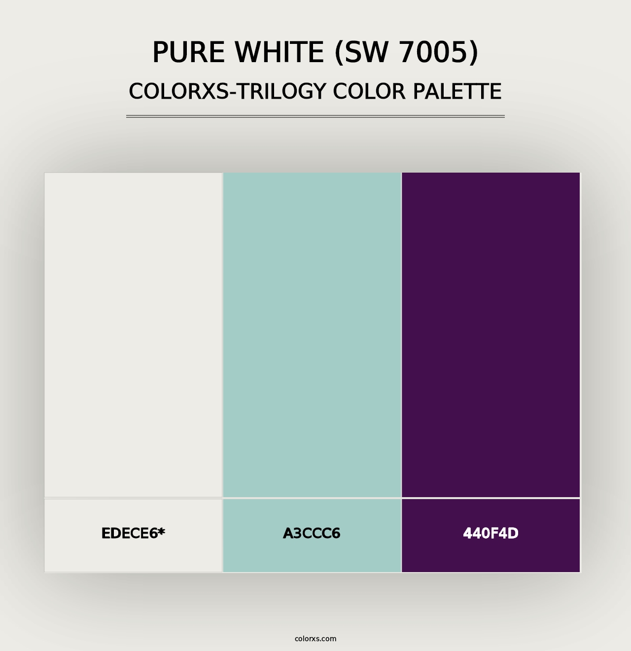 Pure White (SW 7005) - Colorxs Trilogy Palette