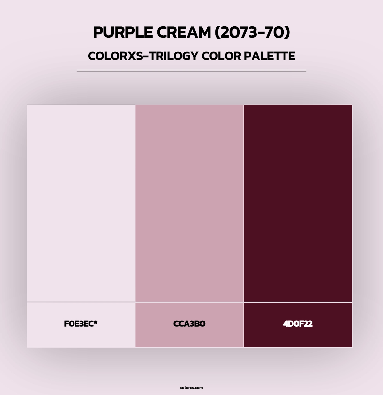 Purple Cream (2073-70) - Colorxs Trilogy Palette