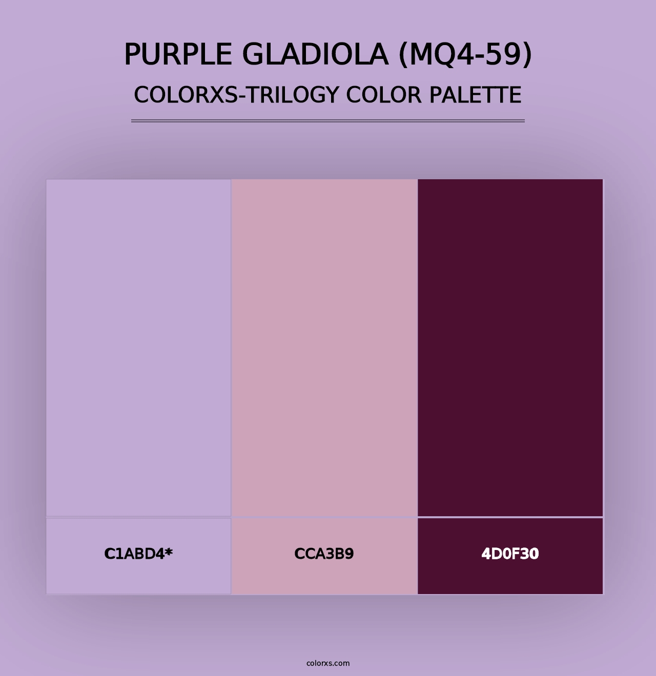 Purple Gladiola (MQ4-59) - Colorxs Trilogy Palette