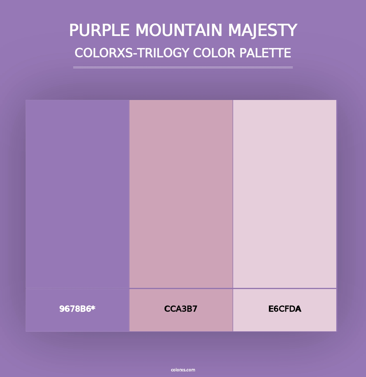 Purple Mountain majesty - Colorxs Trilogy Palette