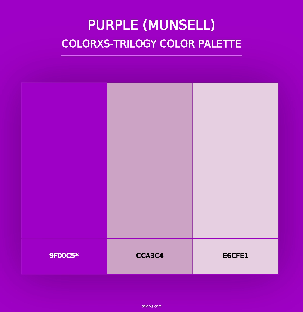 Purple (Munsell) - Colorxs Trilogy Palette