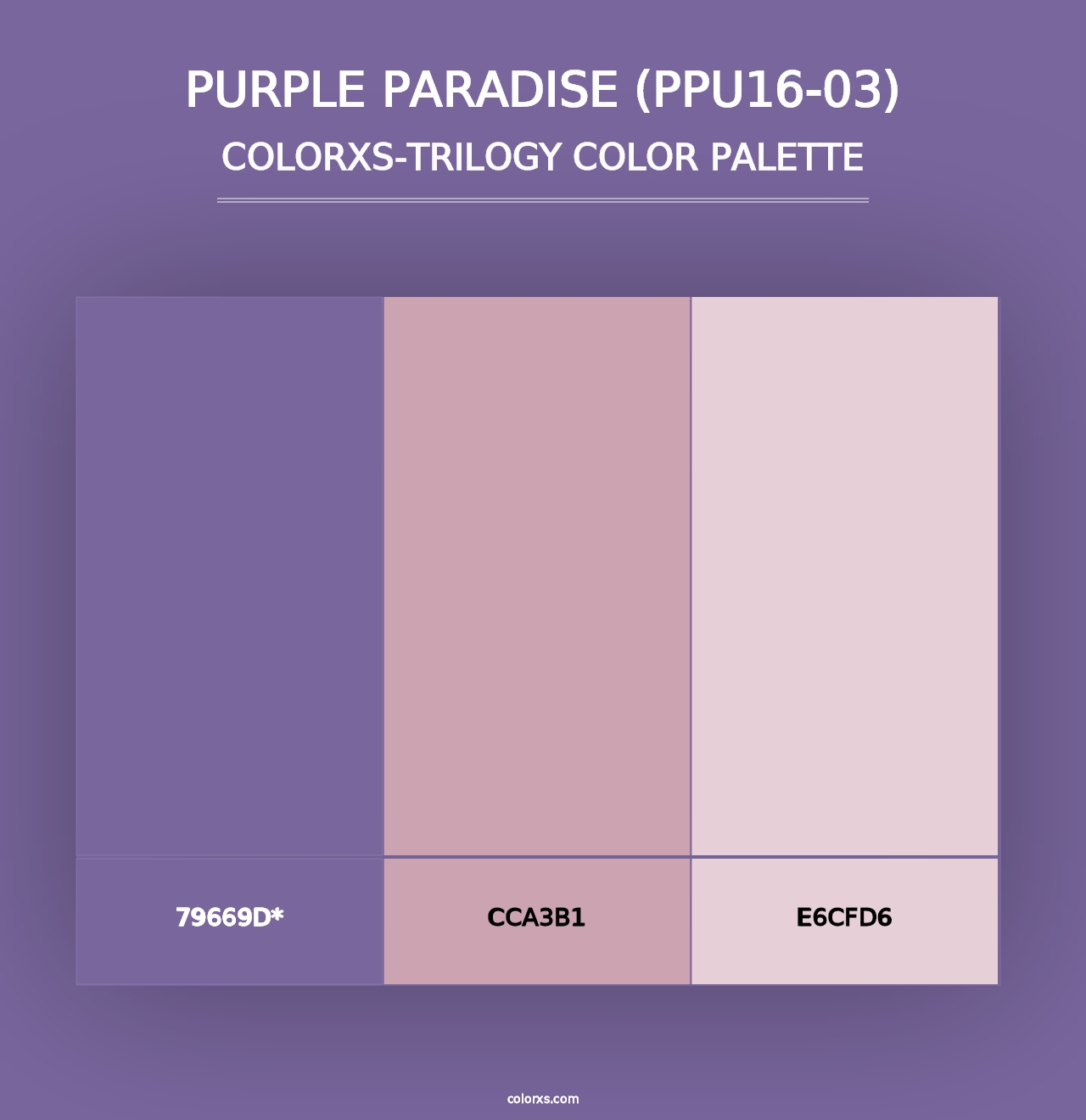 Purple Paradise (PPU16-03) - Colorxs Trilogy Palette