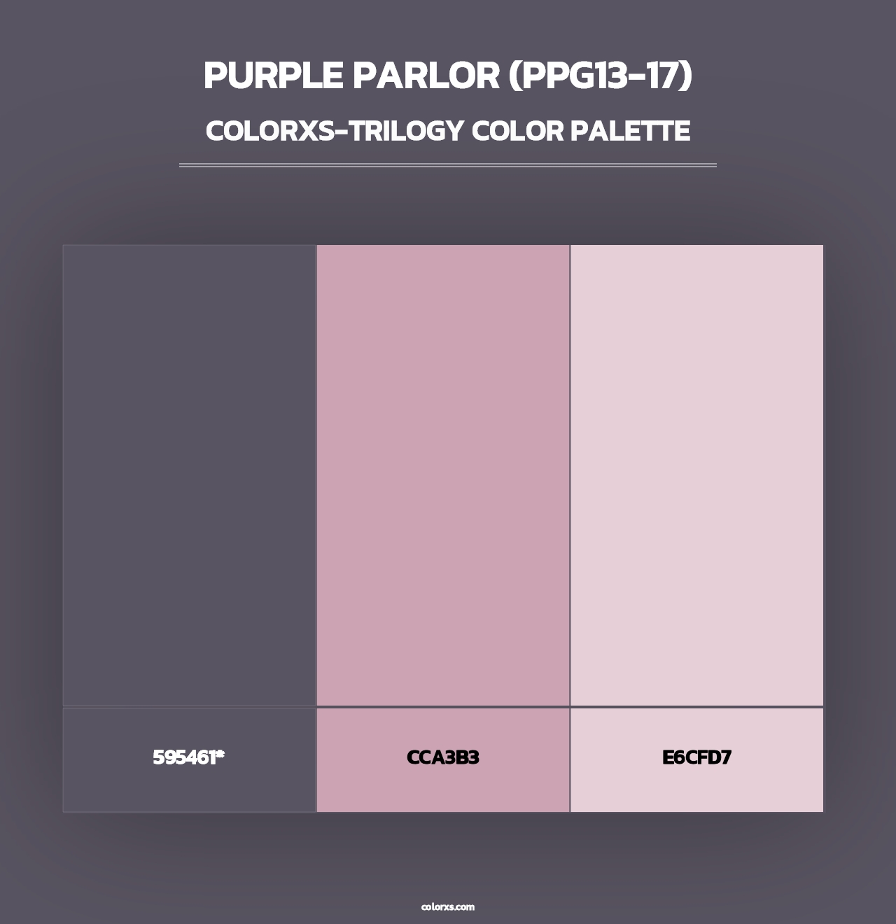 Purple Parlor (PPG13-17) - Colorxs Trilogy Palette