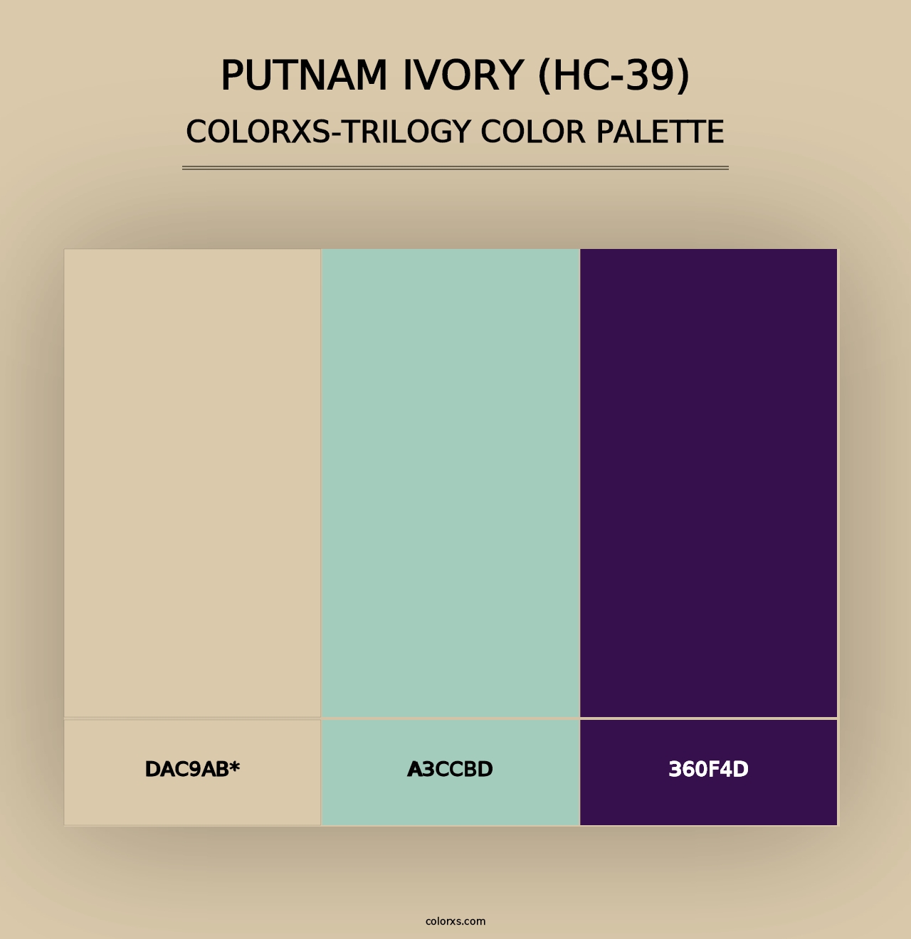 Putnam Ivory (HC-39) - Colorxs Trilogy Palette