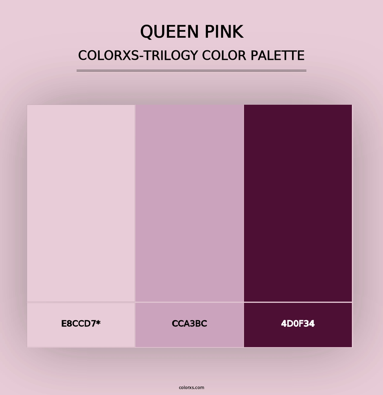 Queen Pink - Colorxs Trilogy Palette