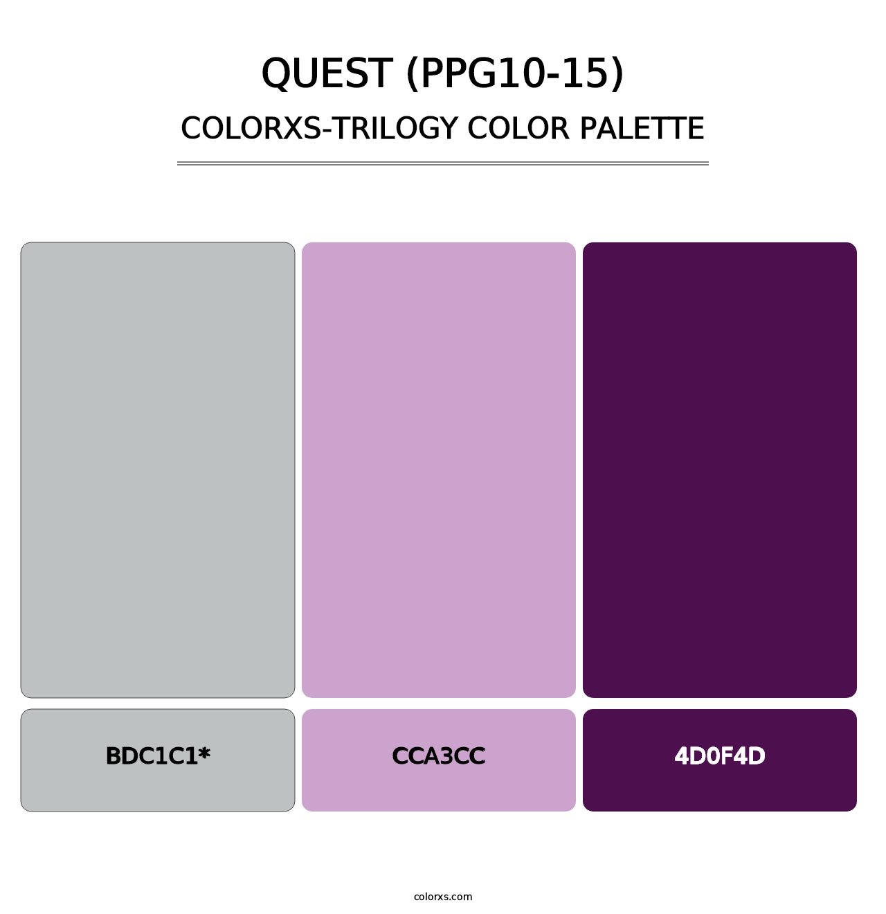 Quest (PPG10-15) - Colorxs Trilogy Palette