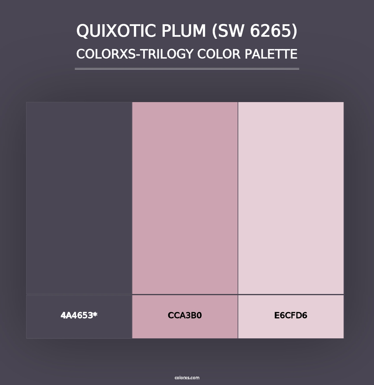 Quixotic Plum (SW 6265) - Colorxs Trilogy Palette