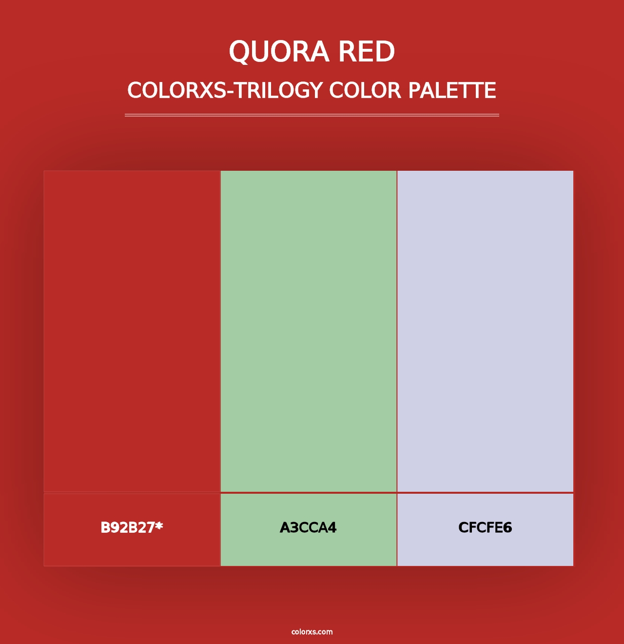 Quora Red - Colorxs Trilogy Palette