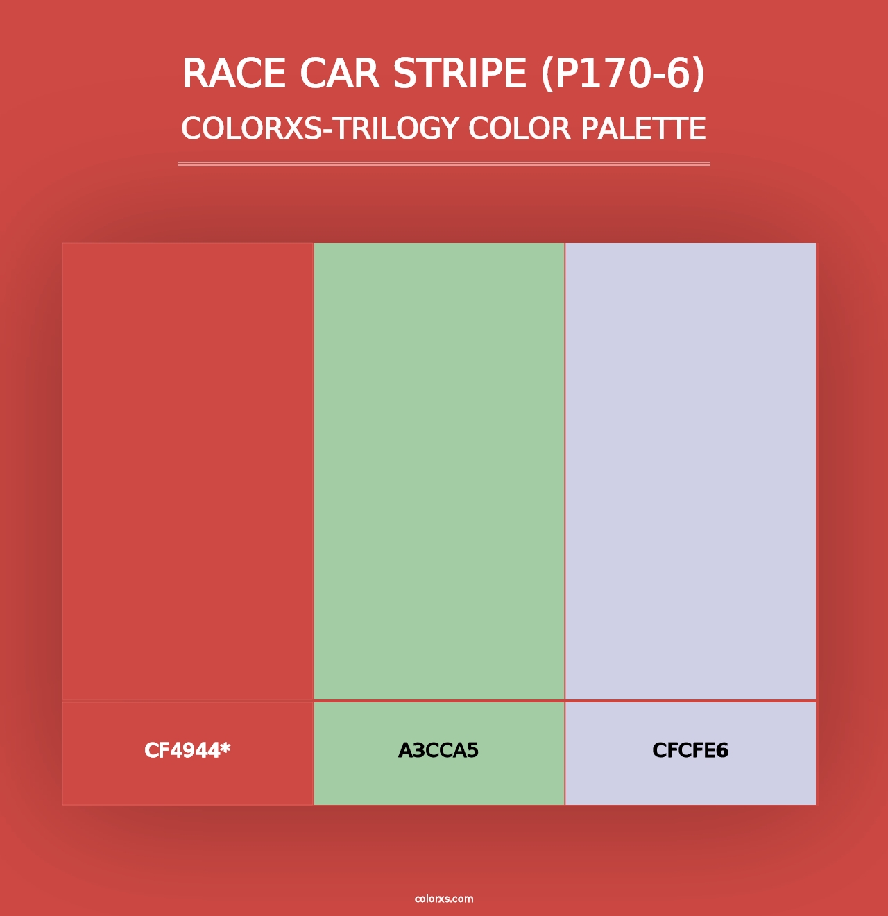 Race Car Stripe (P170-6) - Colorxs Trilogy Palette