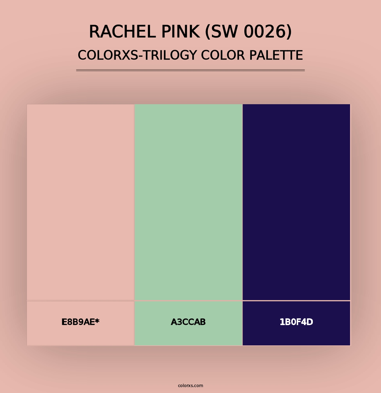 Rachel Pink (SW 0026) - Colorxs Trilogy Palette